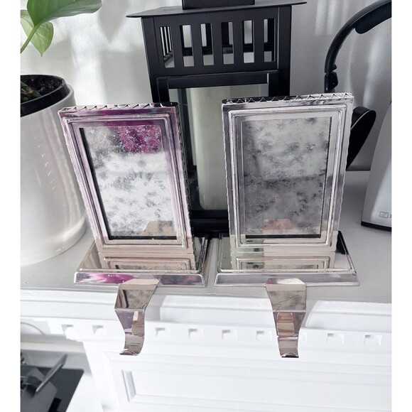 Pottery Barn Antiqued Mirror Stocking Hangers Stocking Holders